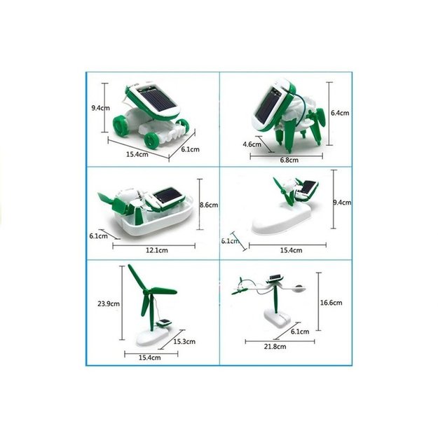 Mokomasis saulės roboto rinkinys, 6in1