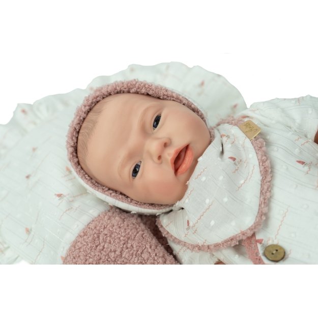 Arias silikoninė Reborn lėlė kūdikėlis, mergaitė 40 cm