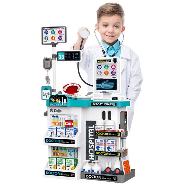 Large Medical Set Medical Table Doctor Lights Sounds Accessories 61 pcs.