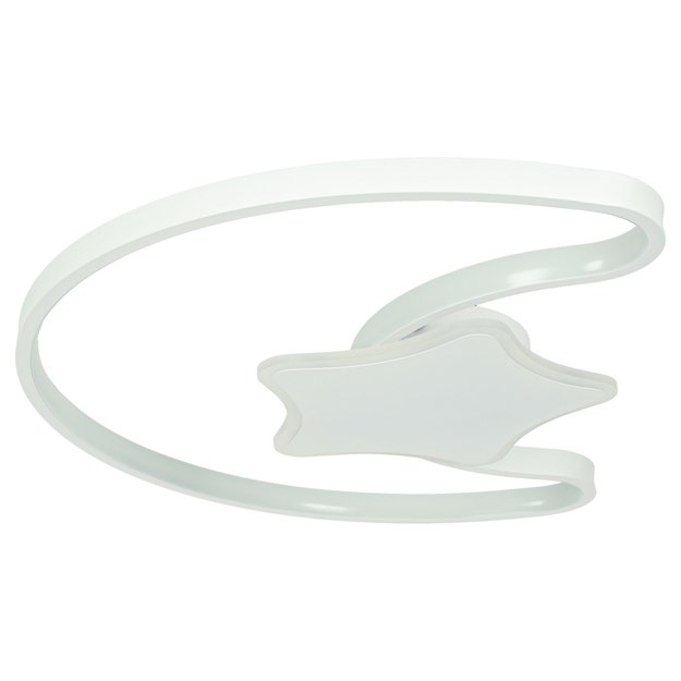Lampa LED sufitowa plafon do pokoju dziecięcego ściemniana + pilot księżyc biała