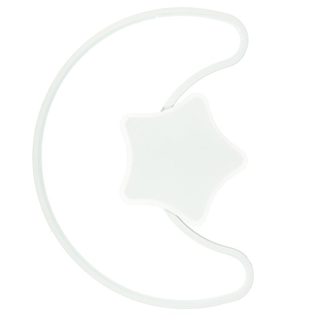 Lampa LED sufitowa plafon do pokoju dziecięcego ściemniana + pilot księżyc biała