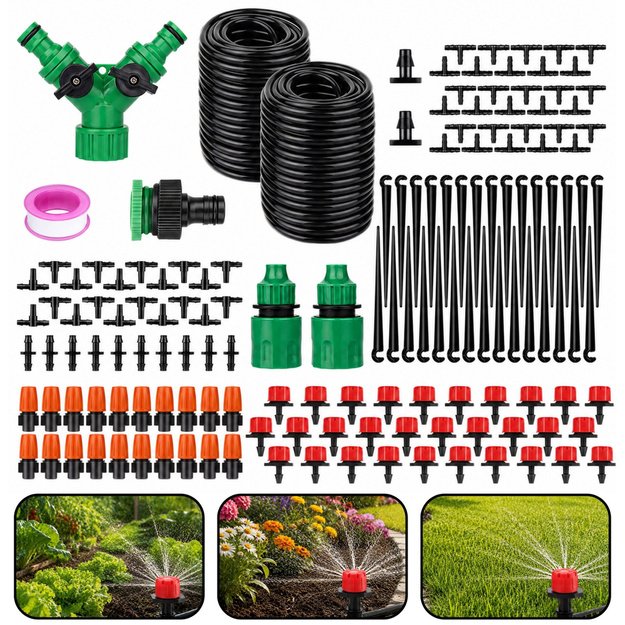 Automatic Garden Drip Irrigation System Set 55M+15M 386pcs