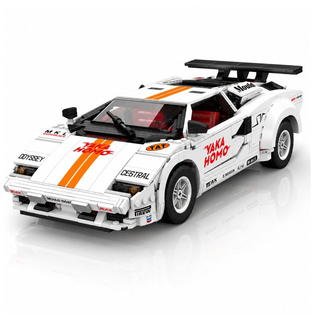 RC-Ferngesteuerte Sportwagen-Bausteine ​​Wei&szlig; 1384 Teile.