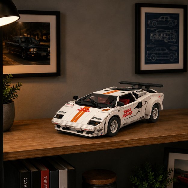 RC-Ferngesteuerte Sportwagen-Bausteine ​​Wei&szlig; 1384 Teile.