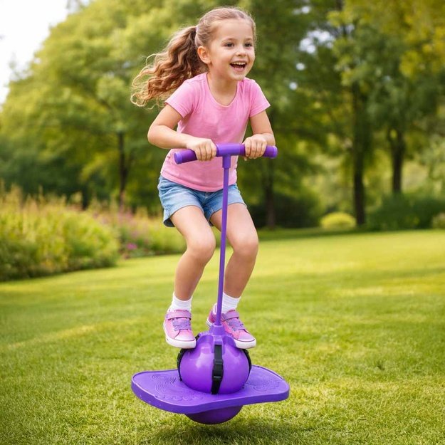 Vaikų pogo balansinis megztinis violetinės spalvos