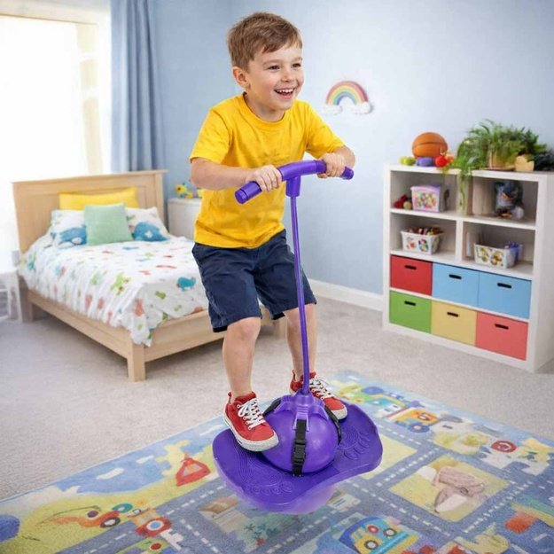 Vaikų pogo balansinis megztinis violetinės spalvos