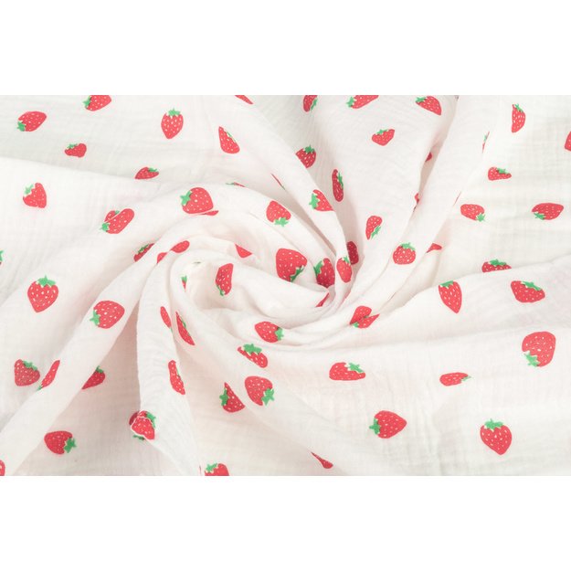 DIAPER CRUSHED MUSLIN 60X75 2-PACK STRAWBERRY CREAM