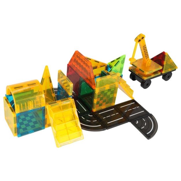 3D statybinės magnetinės plytos 50 elementų