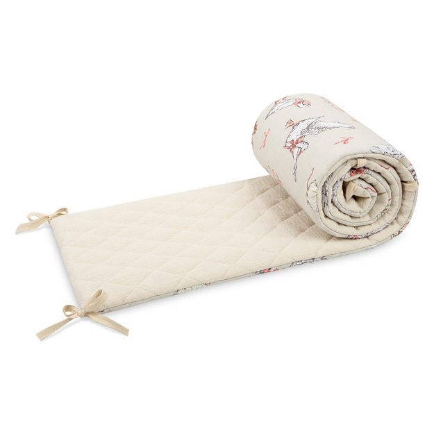 CRIB BUMPER MUSLIN GOOSE AND MOUSE