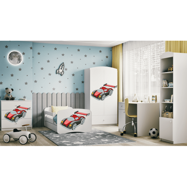 Chest of drawers babydreams white racing car