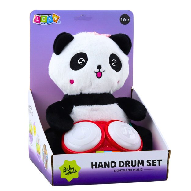 Plush Panda With Drums Mascot Cuddly Toy Lights Sounds 2