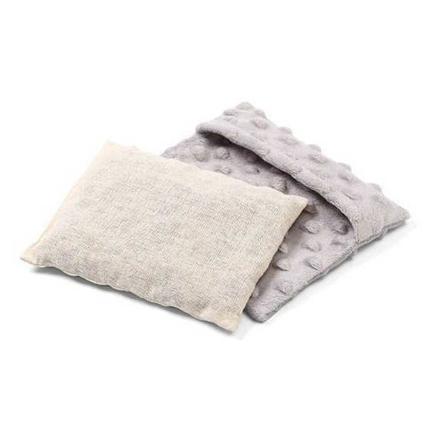 796/02 HOT WATER BOTTLE WITH CHERRY SEEDS GRAY