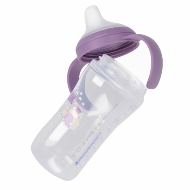 NUK „Perfect Match“ mokomasis buteliukas, 260 ml, „Begemotas“