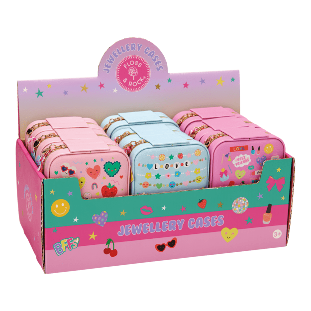 Soft jewellery case with zipper, Hearts