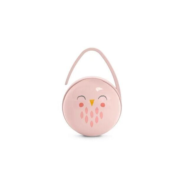 079112 DOUBLE PACIFIER CASE OWL PINK 307759