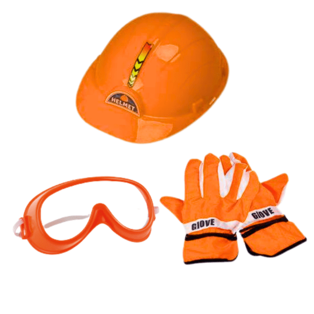 Chainsaw Helmet Glasses Gloves Sounds Set