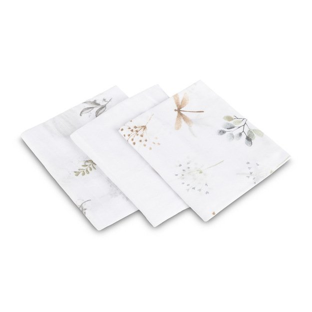 Muslin diaper 3-pack – WHITE