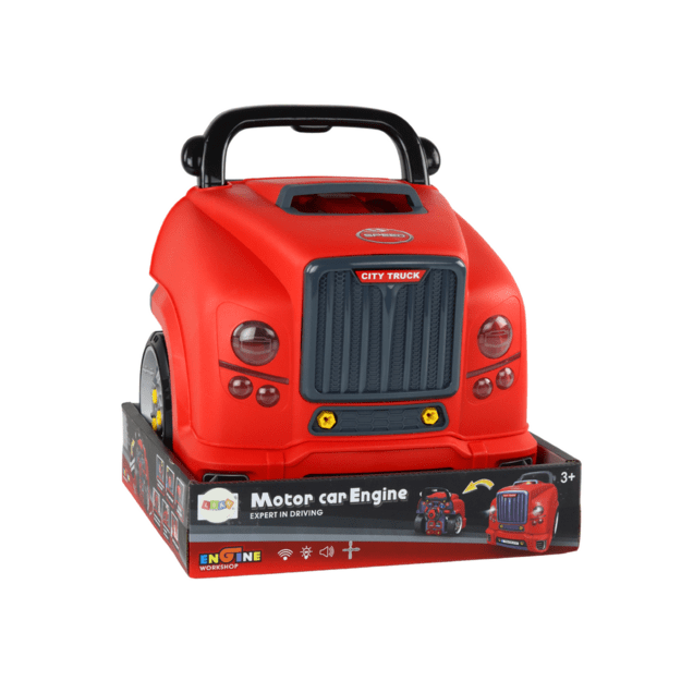 Workshop Engine Truck Disassembly DIY Kit Red 4