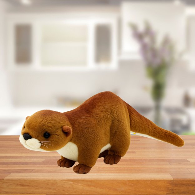 Plush Mascot Cuddly Toy Otter White Brown 50cm 1