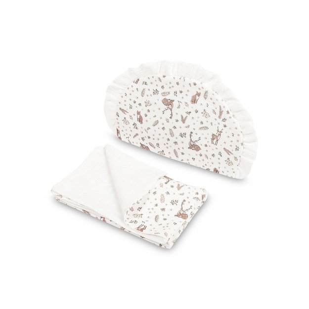 STROLLER SET MUSLIN BUNNIES WHITE