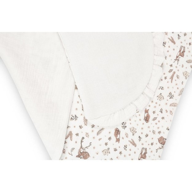 STROLLER SET MUSLIN BUNNIES WHITE 2