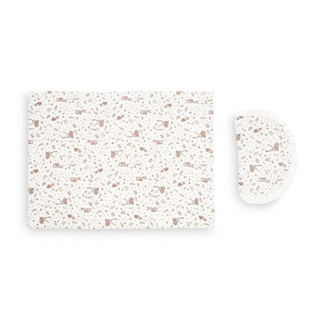 STROLLER SET MUSLIN BUNNIES WHITE 1