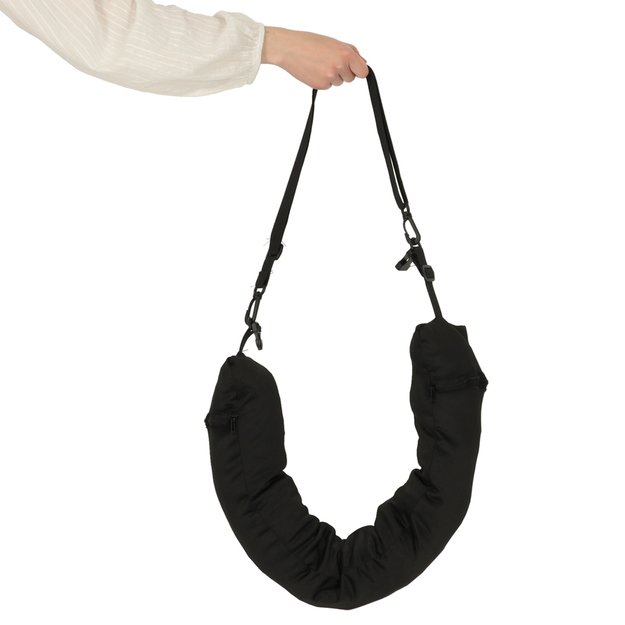 Kelioninė pagalvėlė kelionių raginis galvos atlošas kaklo atramos laikymo skyrius, skirtas užpildyti juodai 5