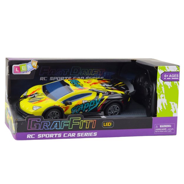RC Remote Control Sports Car LED Lights Yellow 1:22 4