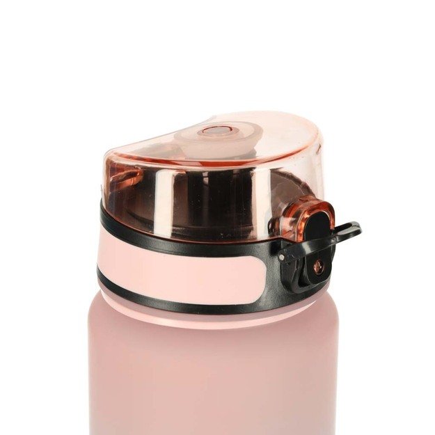 Vandens butelis bidonas su šiaudeliu ir rankena sportinis 600 ml rožinės-mėlynos spalvos 4