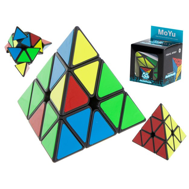 PYRAMINX dėlionės kubo žaidimas Black MoYu