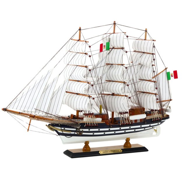 Collectible Model Decorative Sailing Ship Amerigo Vespucci 64x46cm 3