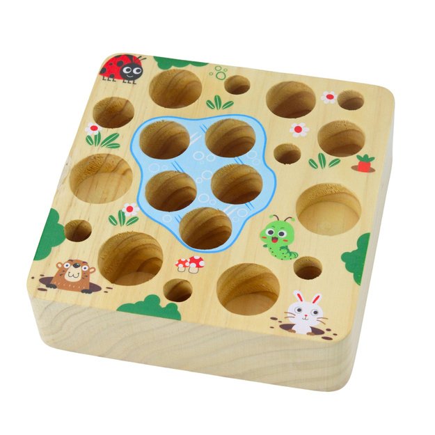 Wooden Carrots Earthworm Rod Magnet Game 1