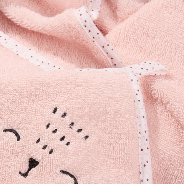 A0664 BATH TOWEL TERRY HOOD PINK 2