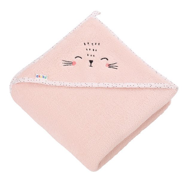 A0664 BATH TOWEL TERRY HOOD PINK