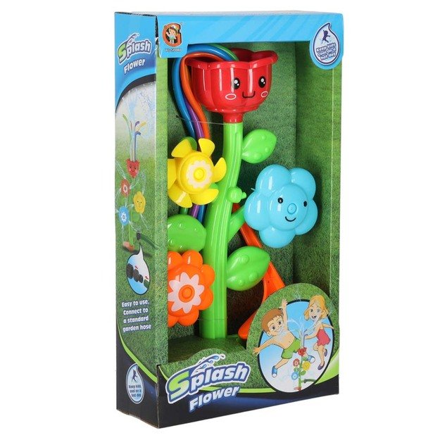 Vandens purkštuvų fontanas vaikams gėlių 16