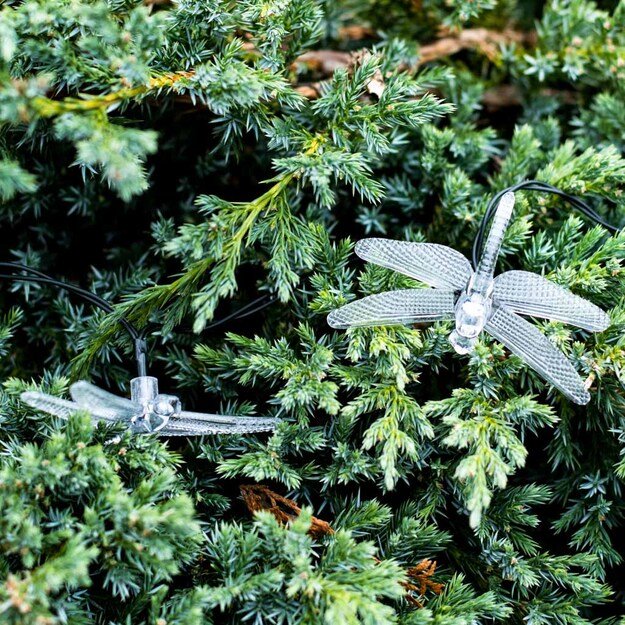 Saulės Dragonfly sodo žibintai 6,5 m 30LED šiltai balta