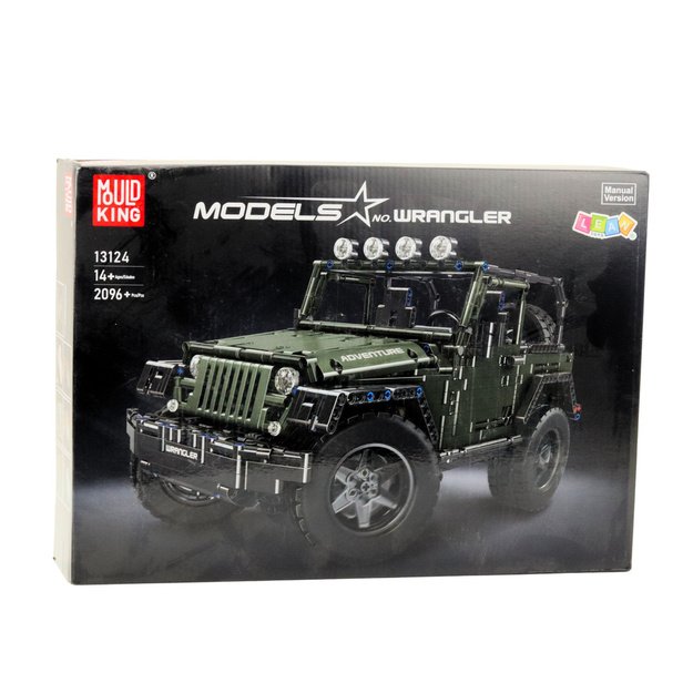 Construction Bricks Off-Road Car Green Khaki 2078 pcs. 3