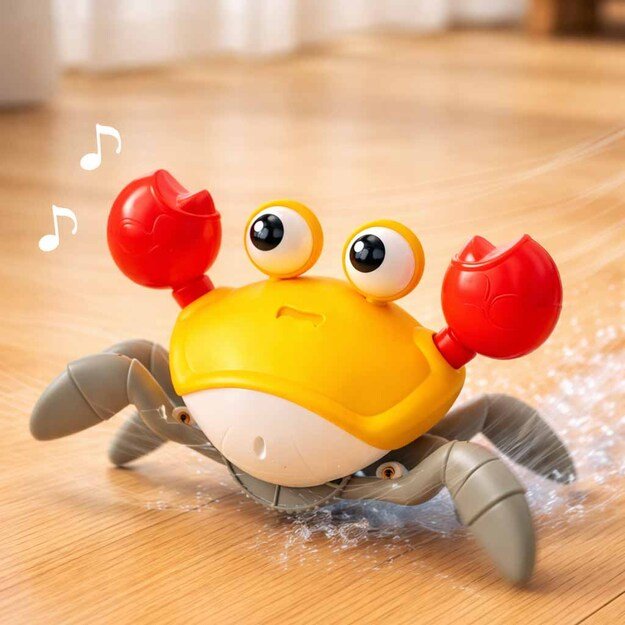 Interaktyvus krabų vik&scaron;ras su garsu geltonas 26