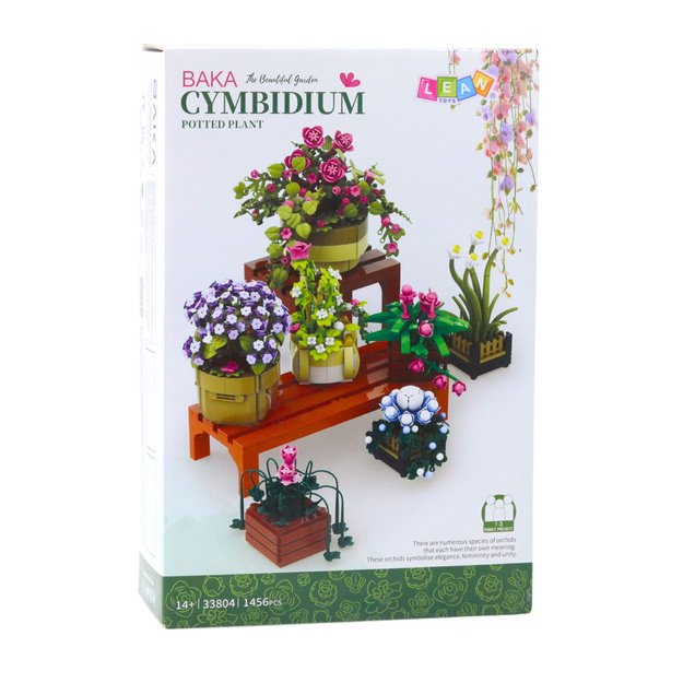 Construction Blocks Flowers in Pots 7 pcs Two Shelves 1446 pcs. 2