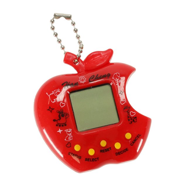 Žaislinis Tamagotchi elektroninis žaidimas obuolys raudonas