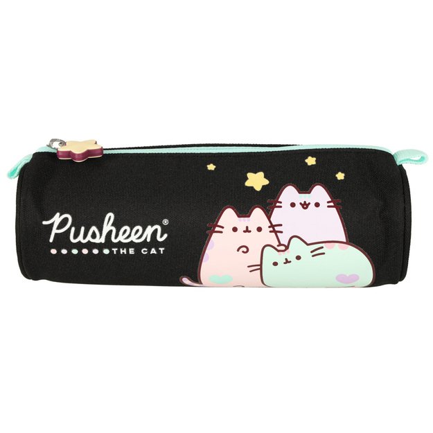 Pusheen Pastelinis juodos spalvos tūbelinis pieštukinis dėklas