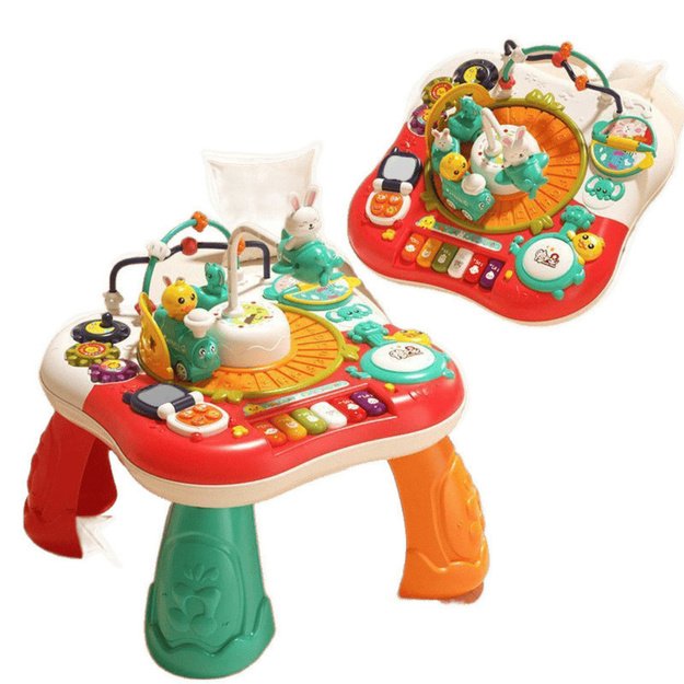 Educational Table Interactive Music Panel Piano 2 in 1 Red 1