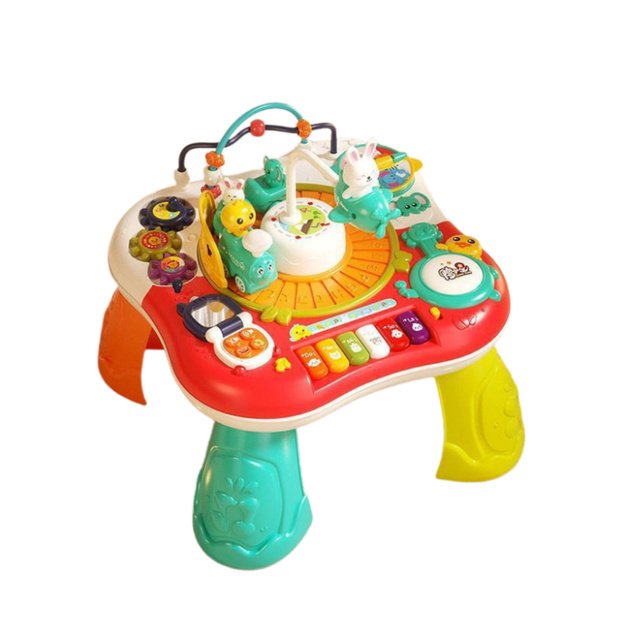 Educational Table Interactive Music Panel Piano 2 in 1 Red 2