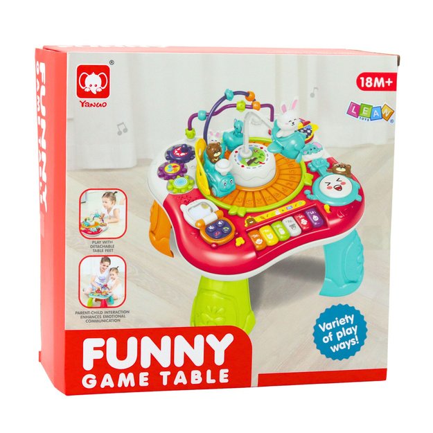 Educational Table Interactive Music Panel Piano 2 in 1 Red 3