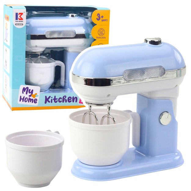 Mixer Kitchen Robot For Kids Lights Rotating Mechanism Blue