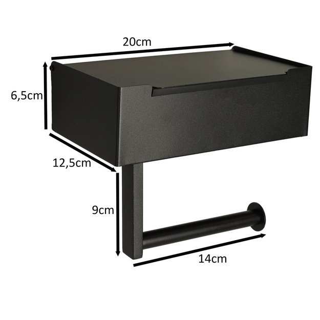 Toilet paper holder (black)