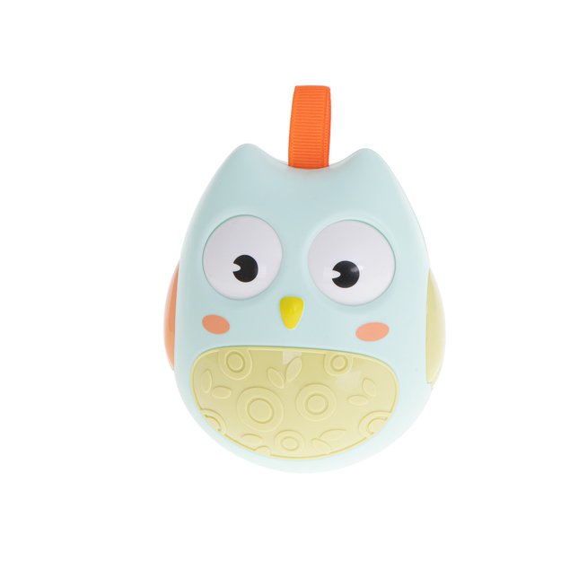 Dangling toy blue owl