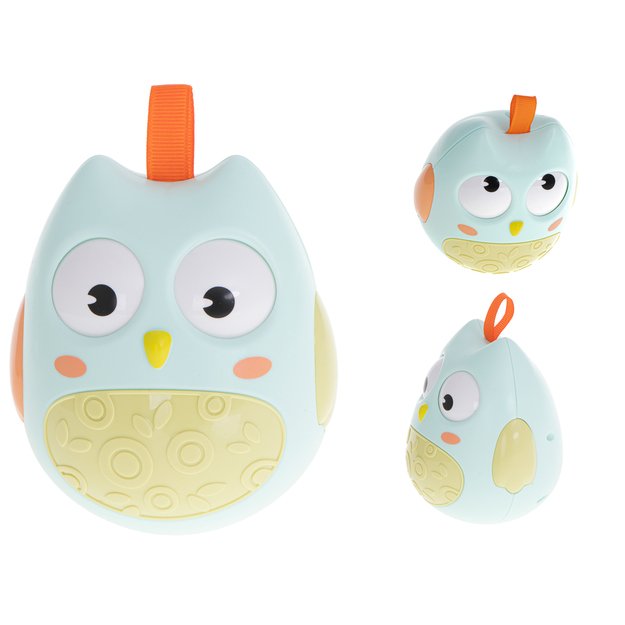 Dangling toy blue owl