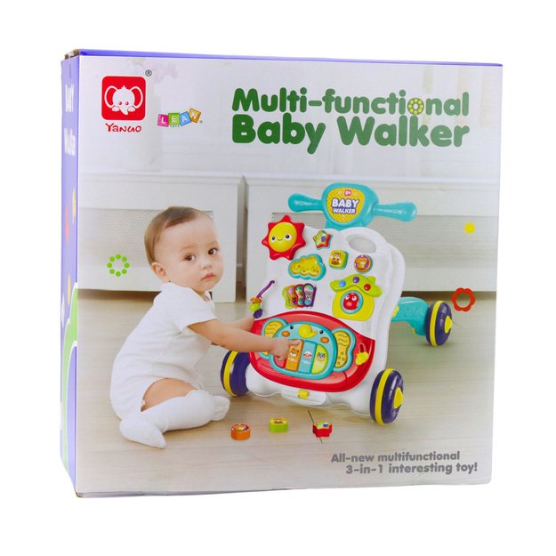 Ride-on Pusher Interactive Educational Table Panel 3in1 Blue 2