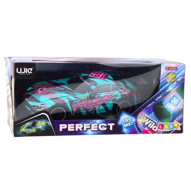 Remote Controlled RC Racing Car Green Pink 3